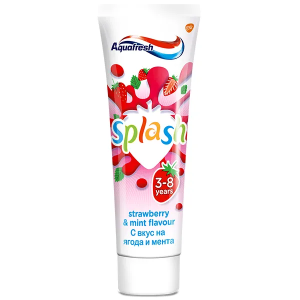 Aquafresh Splash Kids, pasta do zębów dla dzieci 3-8 lat - truskawkowa 50 ml