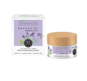 Bielenda 50+ Bakuchiol BioRetinol Effect, Liftingujący krem przeciwzmarszczkowy dzień/ noc